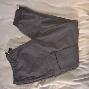 H&M Mens Gray Slim Fit Woven Cargo Joggers XXL